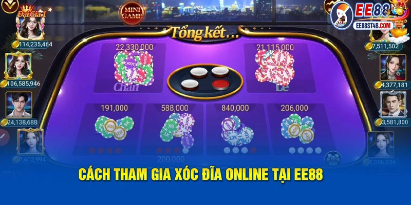 Cách tham gia xóc đĩa online tại EE88